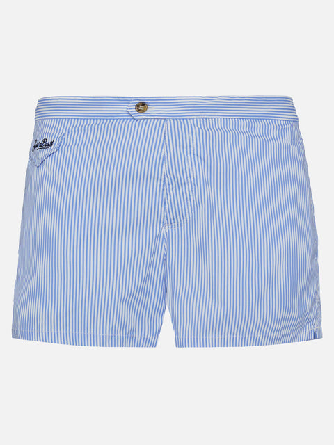 Harrys fitted cut swim shorts with striped print - MC2 Saint Barth