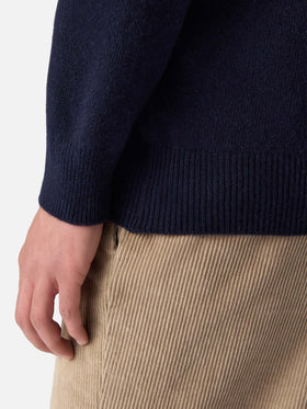 Girocollo Heron blu navy con ricamo Après Ski