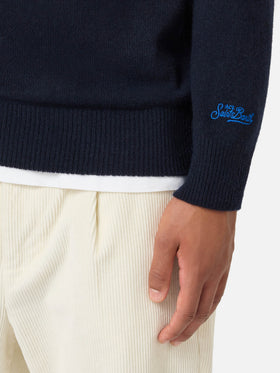 Crewneck sweater Heron with Apres ski embroidery