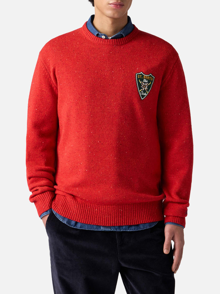 Maglione da uomo rosso