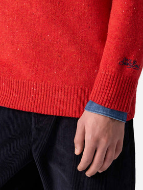 Man red sweater