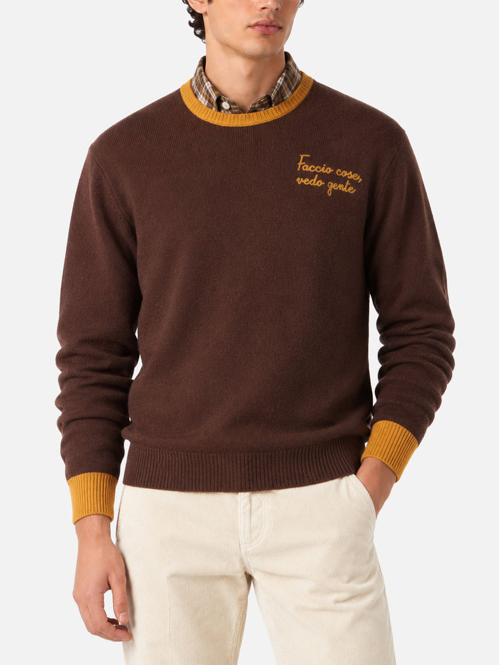 Heron Faccio cose, vedo gente embroidered sweater
