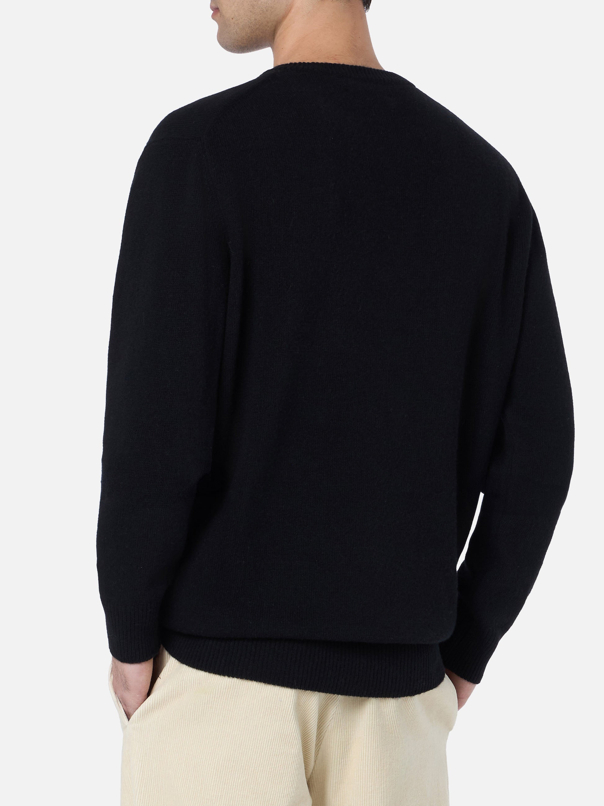 Man black sweater Heron with Gstaad Apres ski embroidery - MC2 Saint Barth