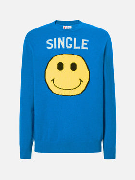 Girocollo Heron verde con jacquard Single