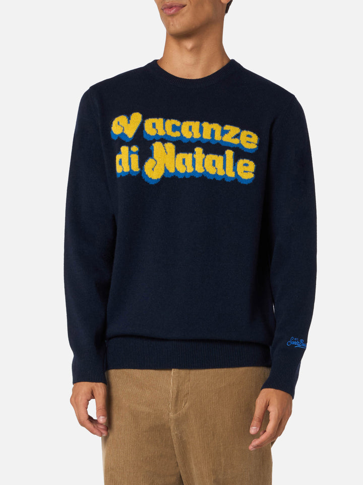 Man sweater Heron with Vacanze di Natale jacquard | VACANZE DI NATALE SPECIAL EDITION - MC2 Saint Barth