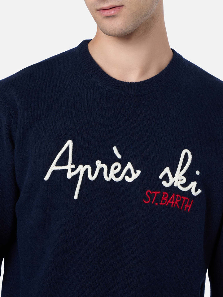 Maglione girocollo Heron con ricamo St. Barth apres ski
