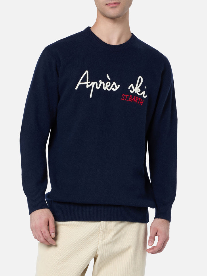 Maglione girocollo Heron con ricamo St. Barth apres ski