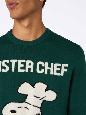 Man green sweater Heron with Snoopy master chef | SNOOPY PEANUTS SPECIAL EDITION - MC2 Saint Barth