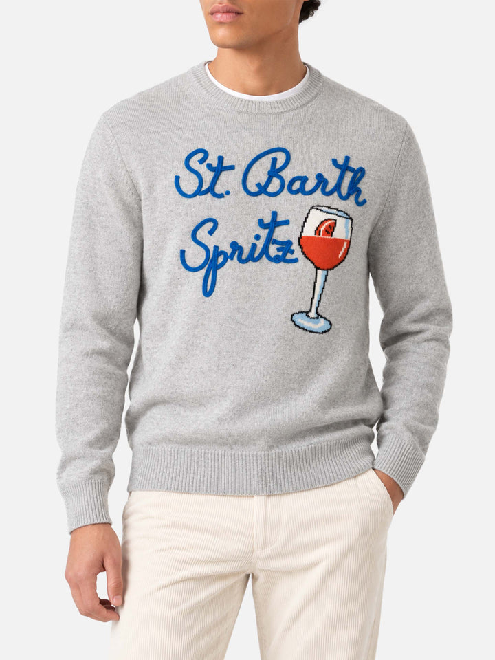Pull col rond Heron avec jacquard verre de Spritz 