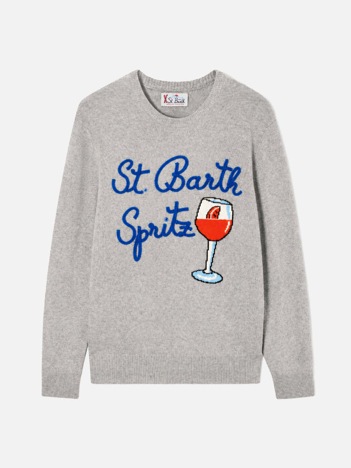 Pull col rond Heron avec jacquard verre de Spritz 