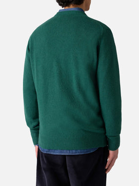 Green sweater Heron with Non sarà un'avventura embroidery