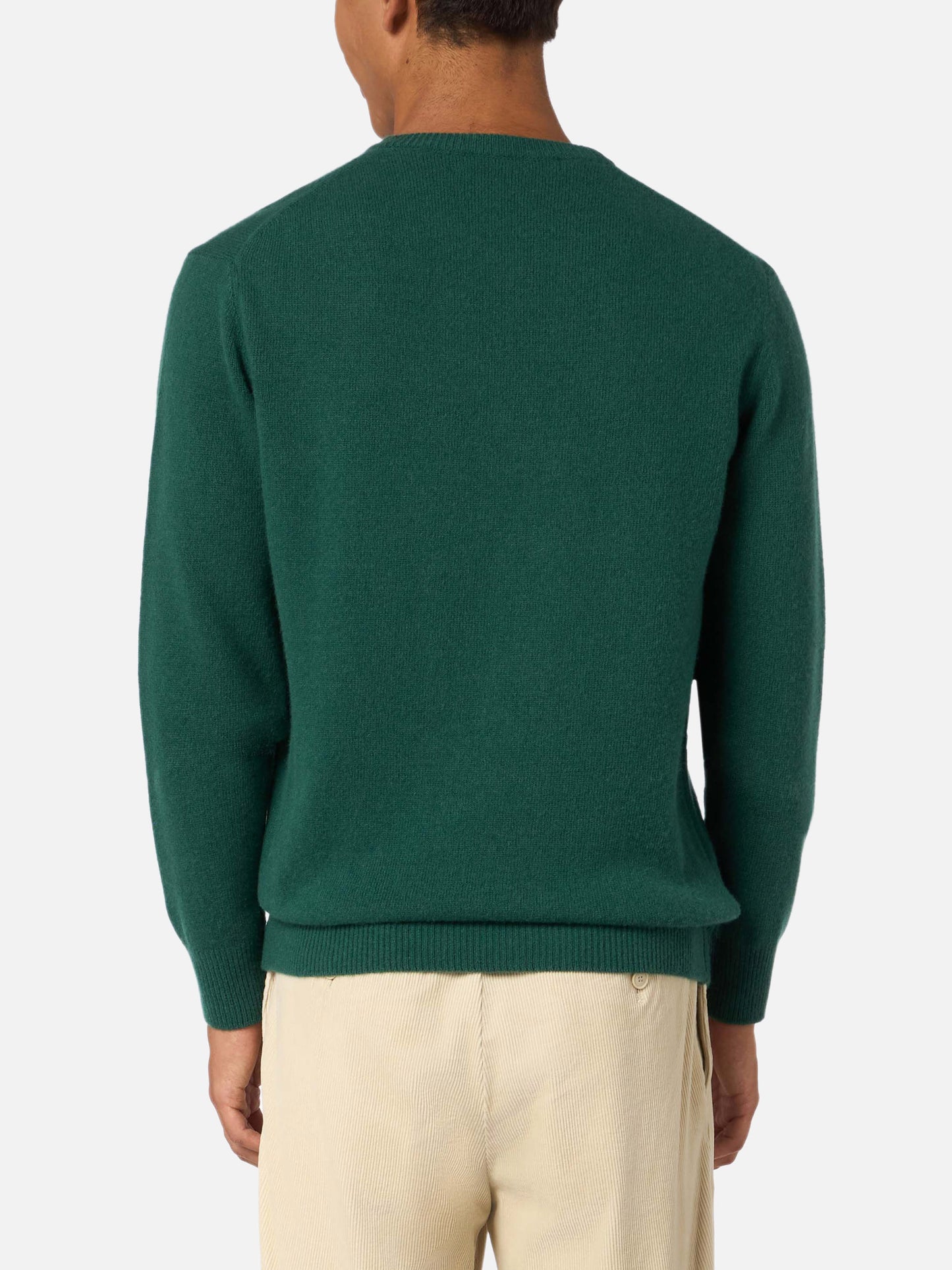 Grüner Herrenpullover Heron mit Stickerei Non sarà un'avventura