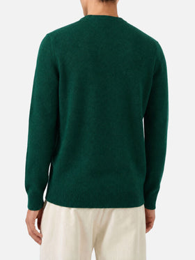Green sweater Regent in lambswool