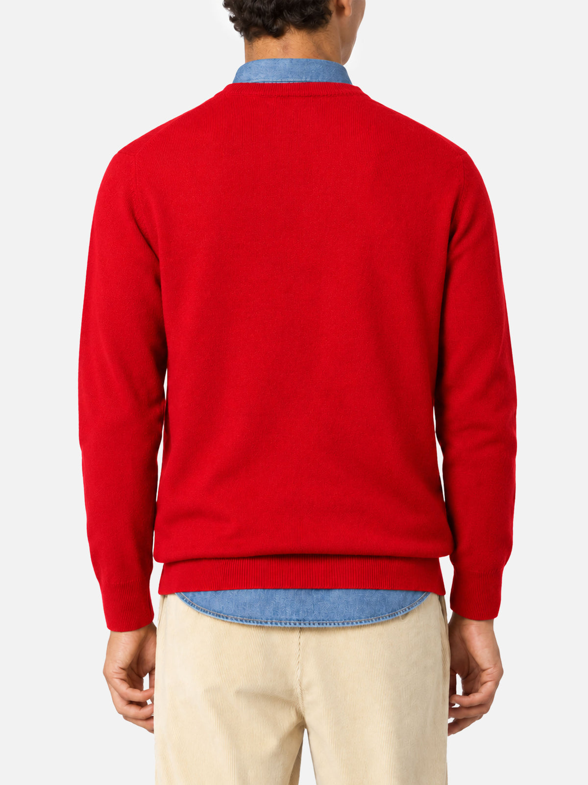 Pull rouge Heron avec jacquard et broderie Snoopy | SNOOPY PEANUTS® SPECIAL EDITION 