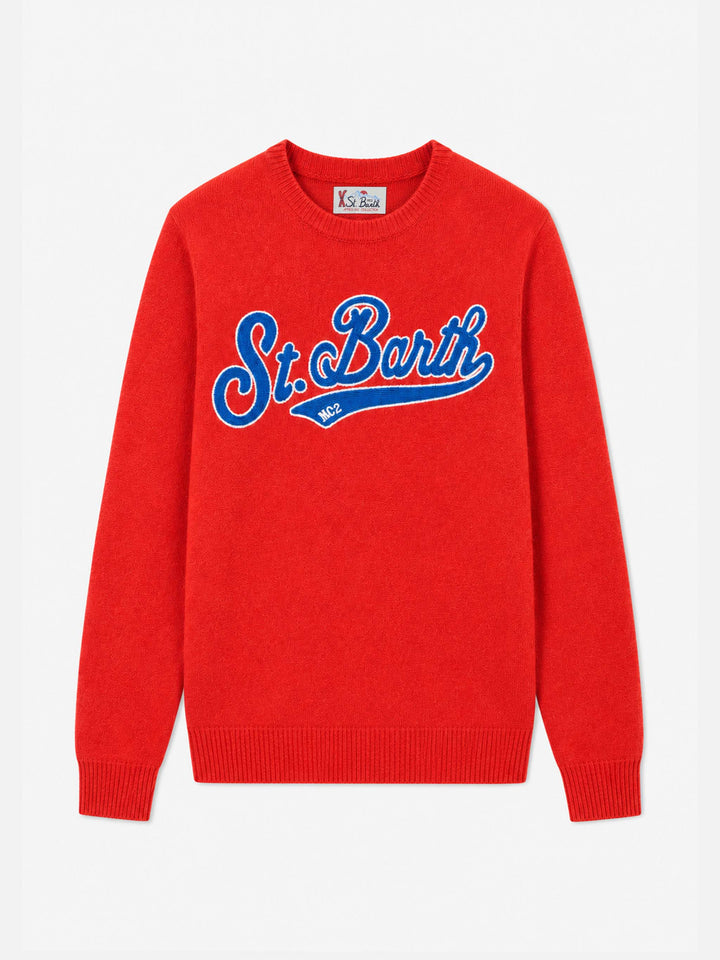 Maglia Heron arancione con ricamo logo