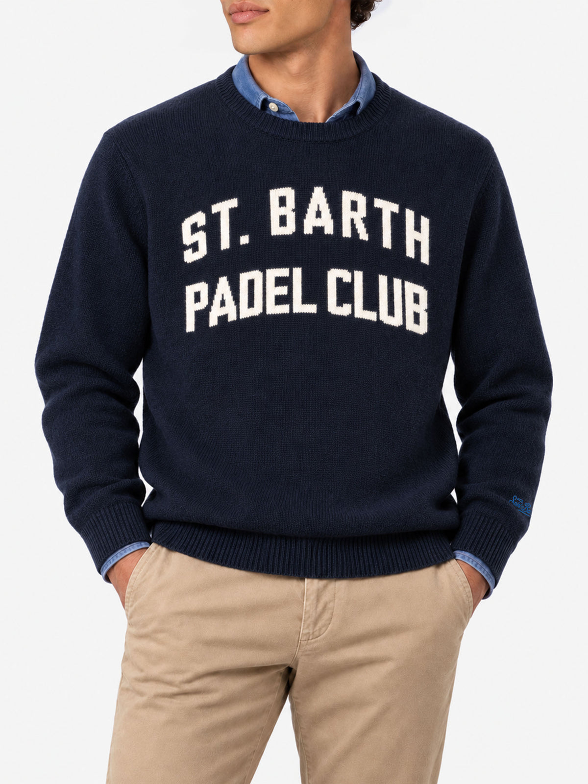 Pull ras-du-cou Heron avec jacquard St. Barth Padel Club 