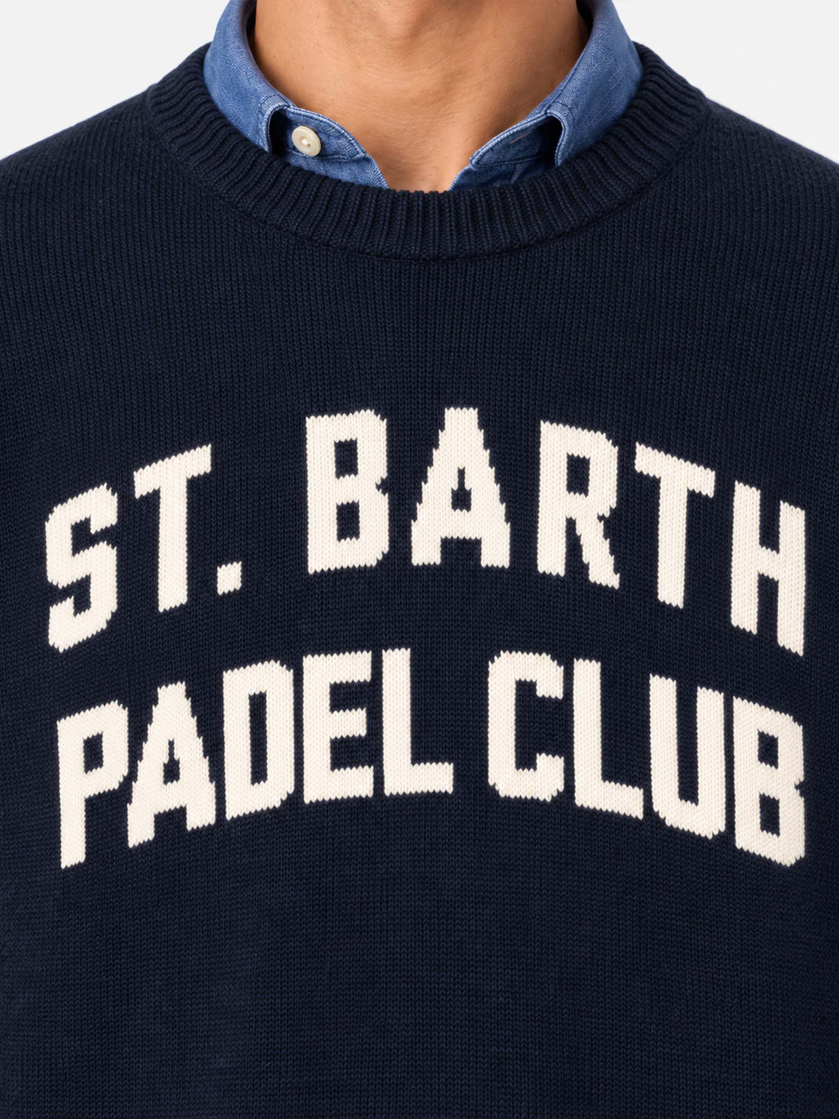 Pull ras-du-cou Heron avec jacquard St. Barth Padel Club 