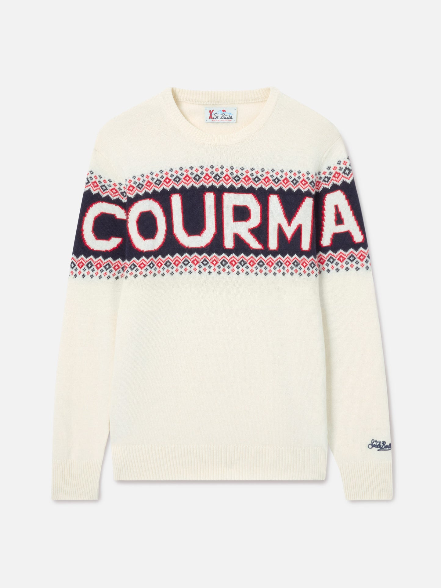 Crewneck sweater Heron with Courma jacquard