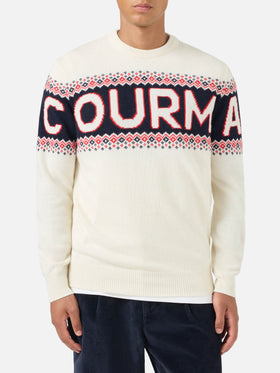 Crewneck sweater Heron with Courma jacquard
