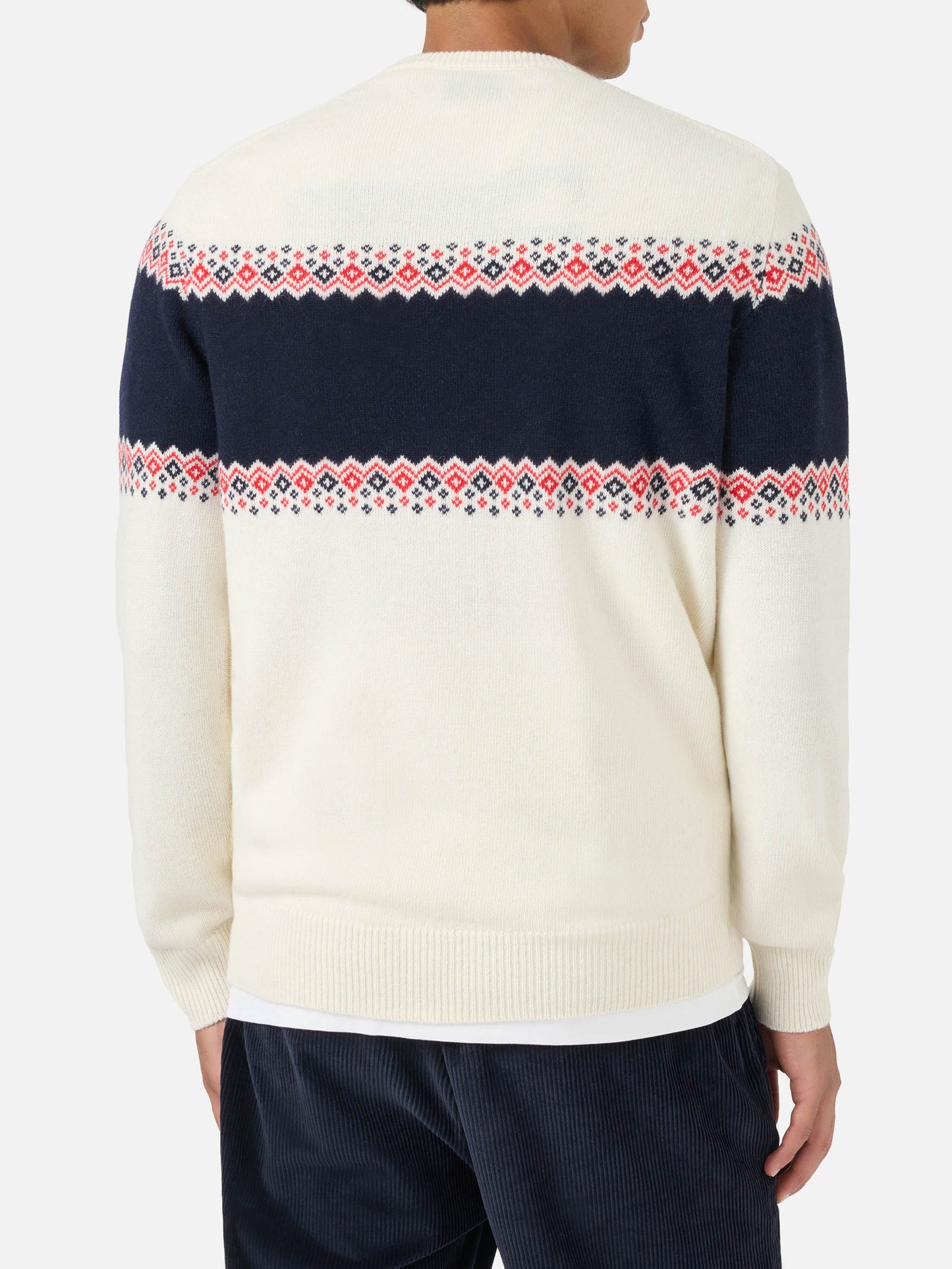 Crewneck sweater Heron with Courma jacquard