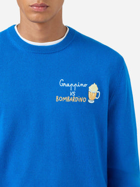 Pull col rond Heron avec broderie Grappino vs Bombardino 