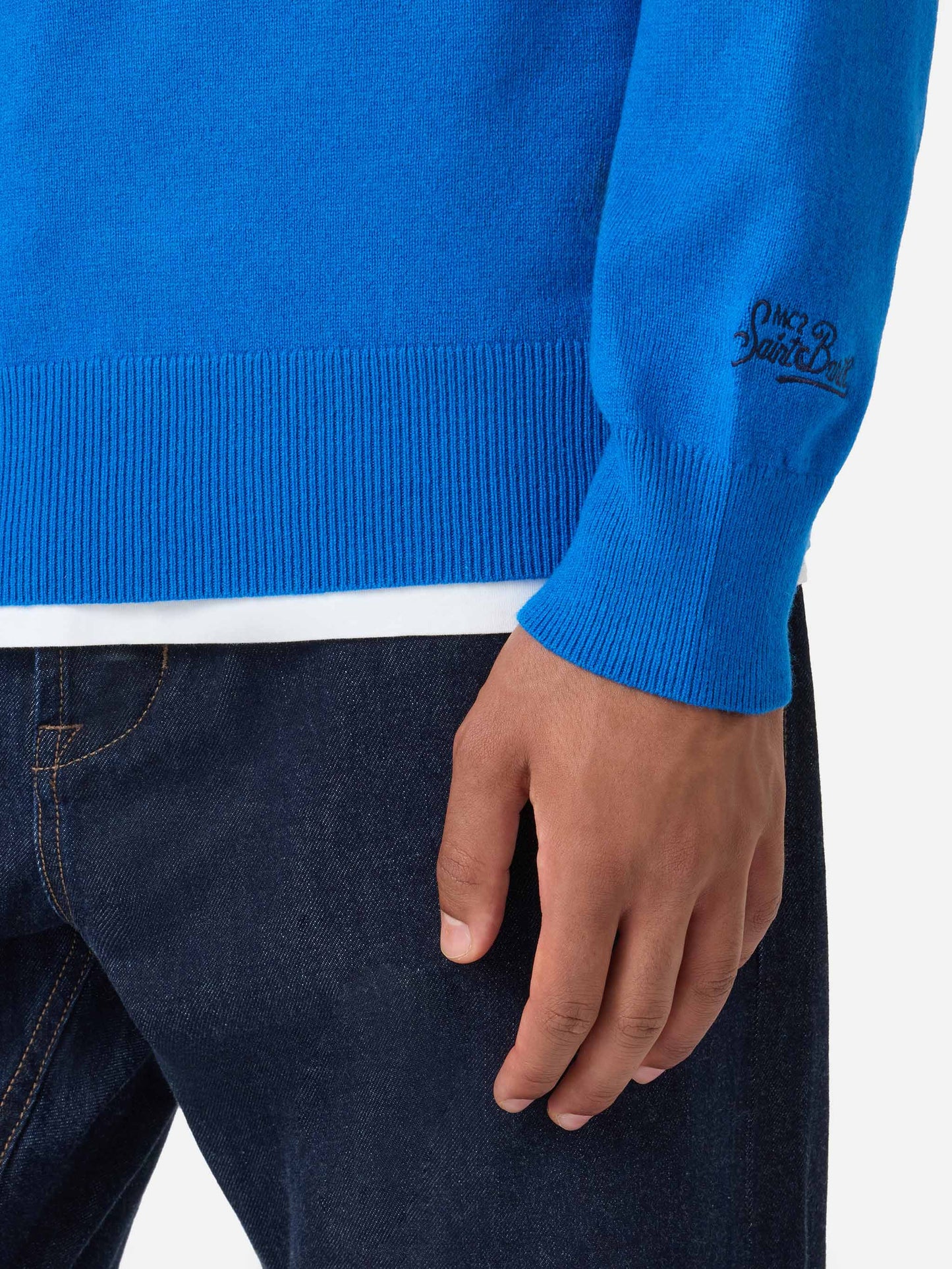 Pull col rond Heron avec broderie Grappino vs Bombardino 