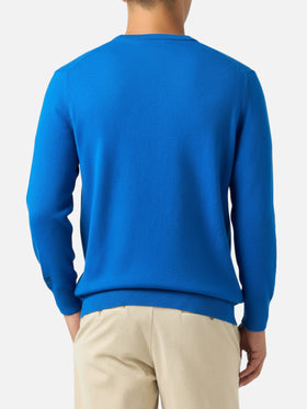 Maglione girocollo Heron con ricamo Grappino vs Bombardino