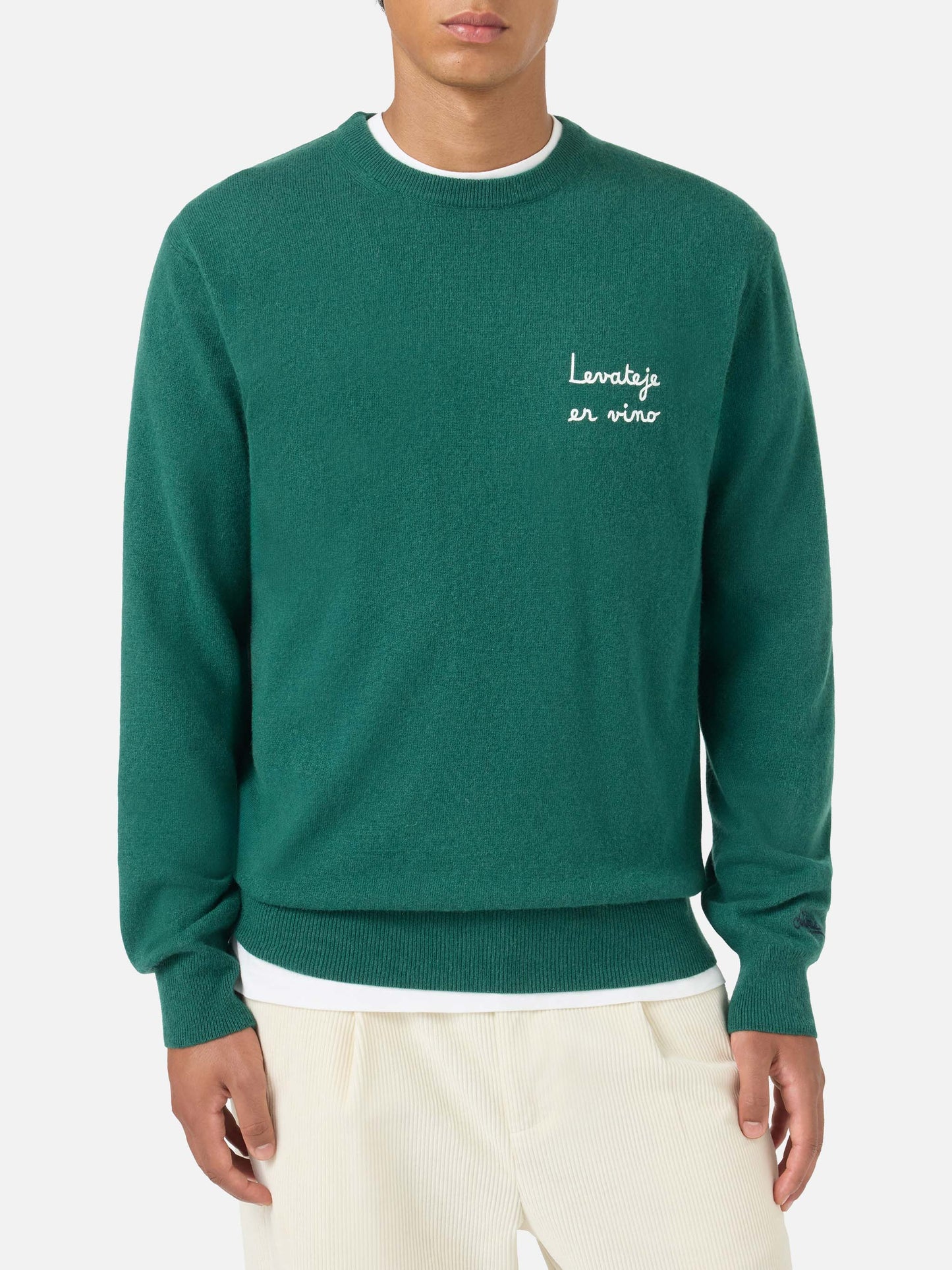 Sweatshirt col rond Heron Light avec broderie Levateje er vino | VACANZE DI NATALE SPECIAL EDITION 