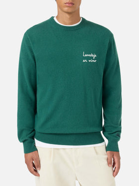Sweatshirt col rond Heron Light avec broderie Levateje er vino | VACANZE DI NATALE SPECIAL EDITION 