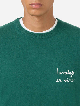 Sweatshirt col rond Heron Light avec broderie Levateje er vino | VACANZE DI NATALE SPECIAL EDITION 