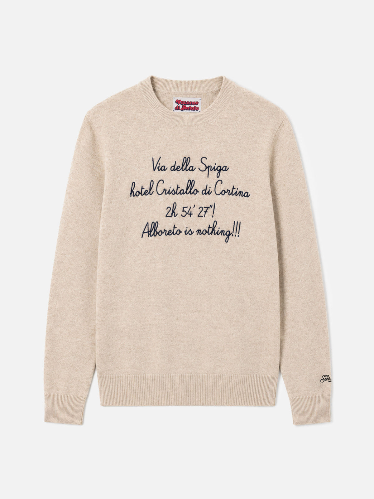 Sudadera con cuello redondo Heron Light con bordado Via della Spiga... | VACANZE DI NATALE SPECIAL EDITION 