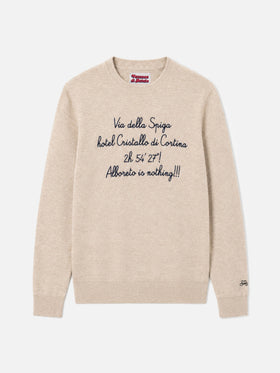 Sudadera con cuello redondo Heron Light con bordado Via della Spiga... | VACANZE DI NATALE SPECIAL EDITION 
