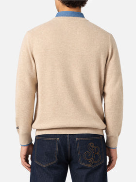 Sudadera con cuello redondo Heron Light con bordado Via della Spiga... | VACANZE DI NATALE SPECIAL EDITION 