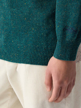 Maglione girocollo Heron in donegal con jacquard cartolina St. Moritz