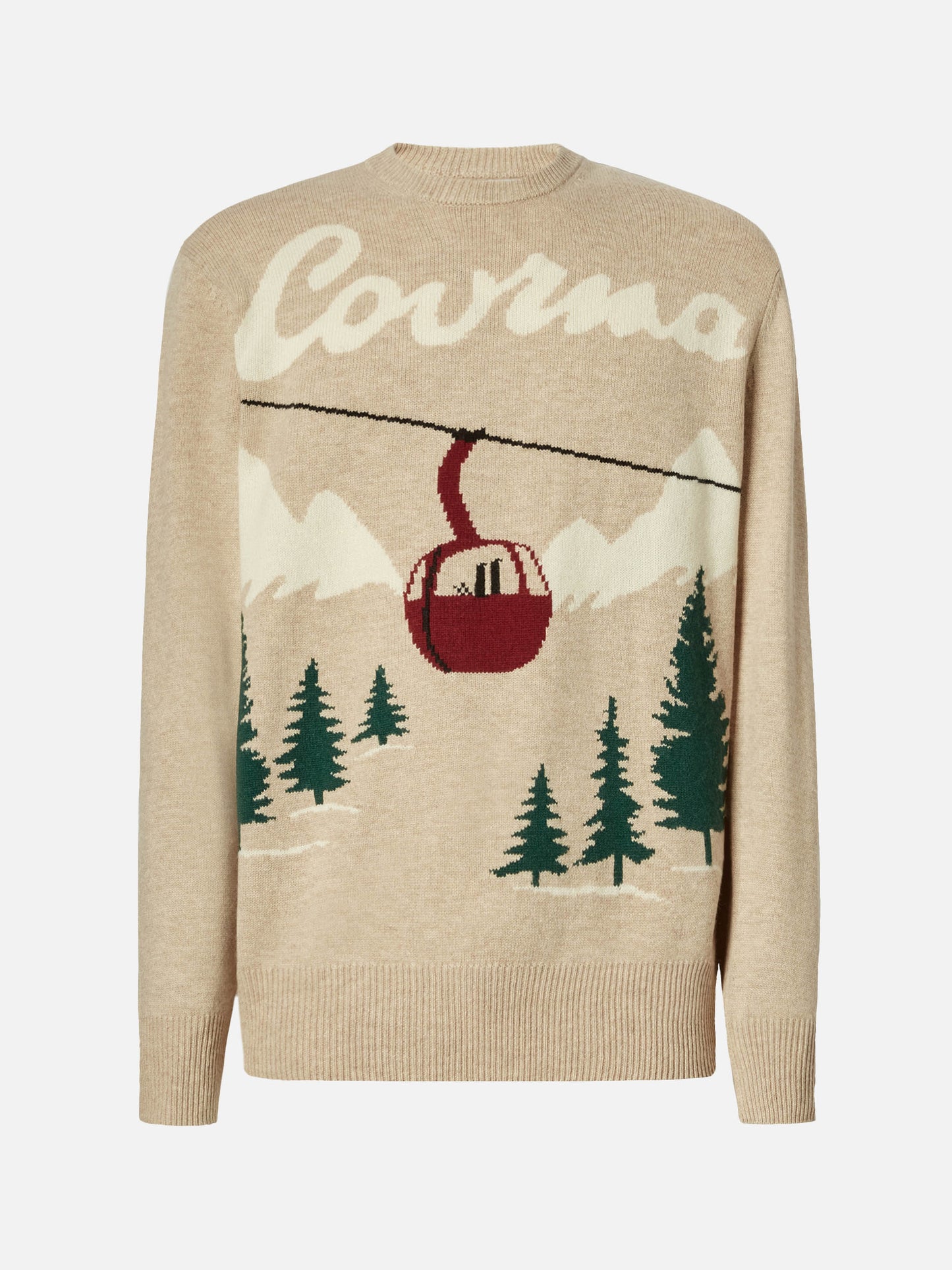 Maglione Heron con jacquard cartolina Courma