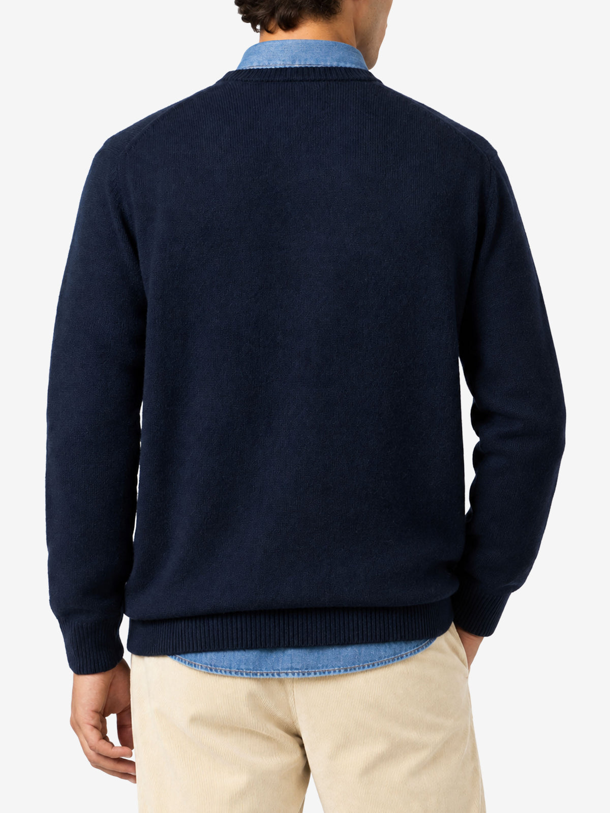 Suéter de cuello redondo Heron con jacquard de postal Cortina 