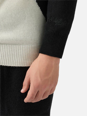 Heron crewneck in black with Uncle Scrooge St. Moritz jacquard | DISNEY SPECIAL EDITION