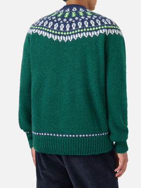 Suéter de alpaca Heron Nordic Soft con jacquard fair isle y bordado Courma 