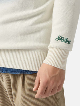 Pullover mit Reihermuster und Campiglio-Straßenmuster