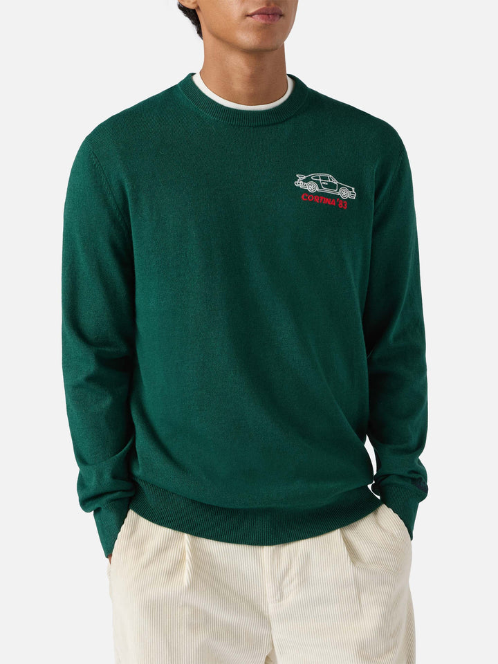 Maglione a girocollo Heron Light ricamo Cortina '83