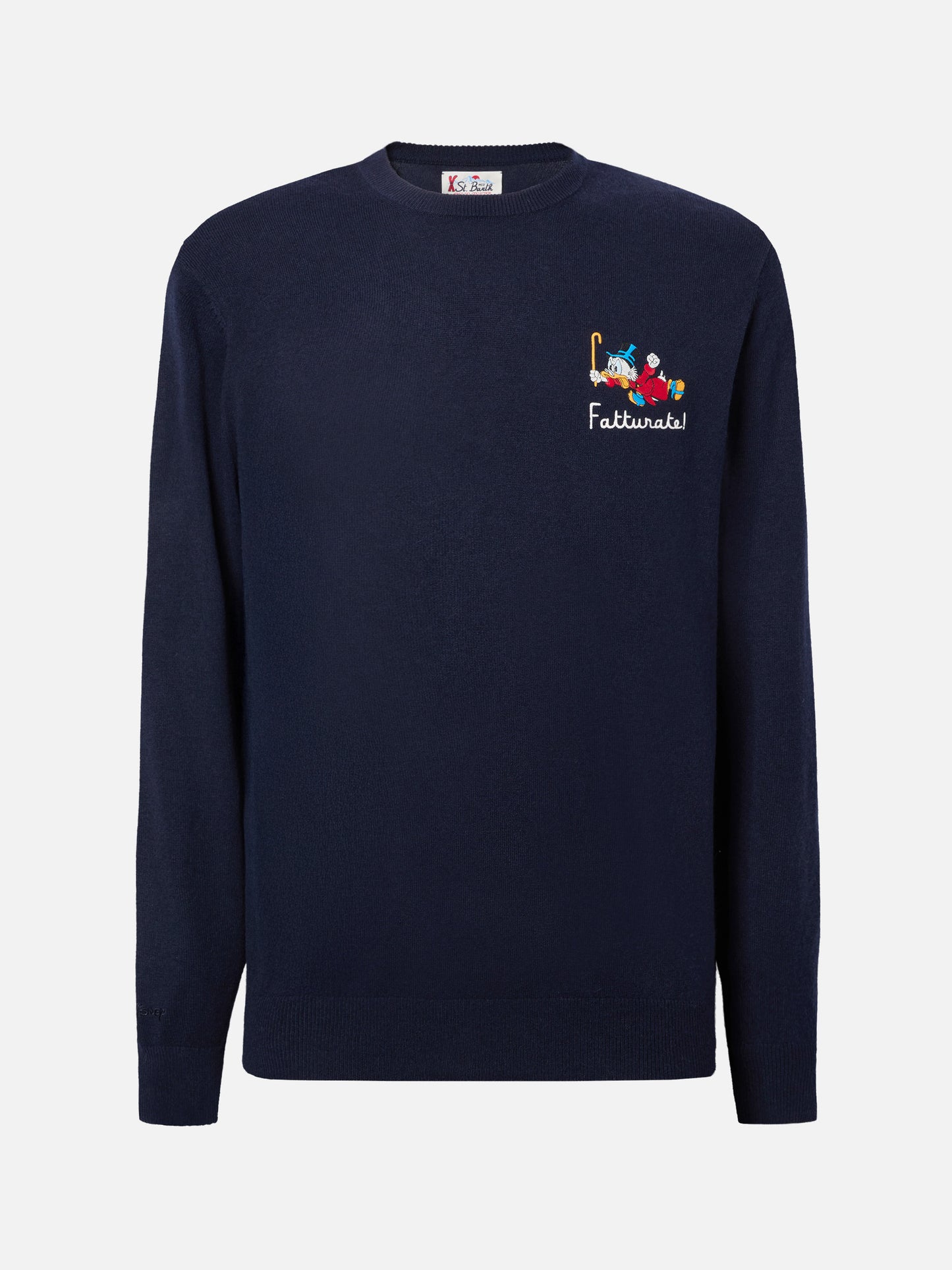 Crewneck sweater Heron Light with Uncle Scrooge embroidery |DISNEY SPECIAL EDITION