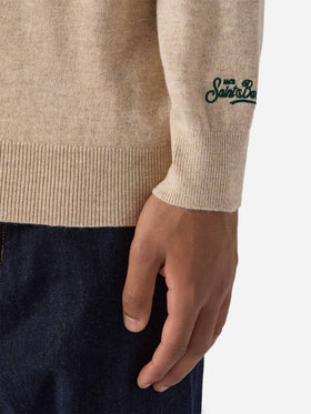 Crewneck sweater Heron Light with Time has no price clock embroidery