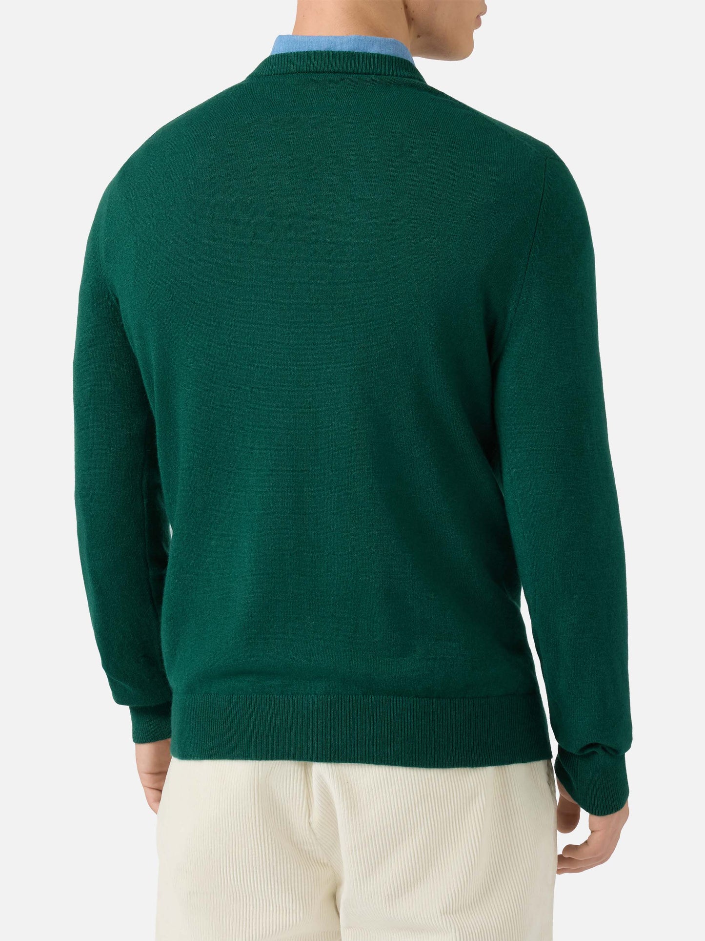 Rundhalspullover Heron Light mit Stickerei „Vom Tag zum Abend unterwegs“