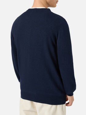 Crewneck sweater Heron Light with Non sono bello, piaccio! embroidery | VACANZE DI NATALE SPECIAL EDITION