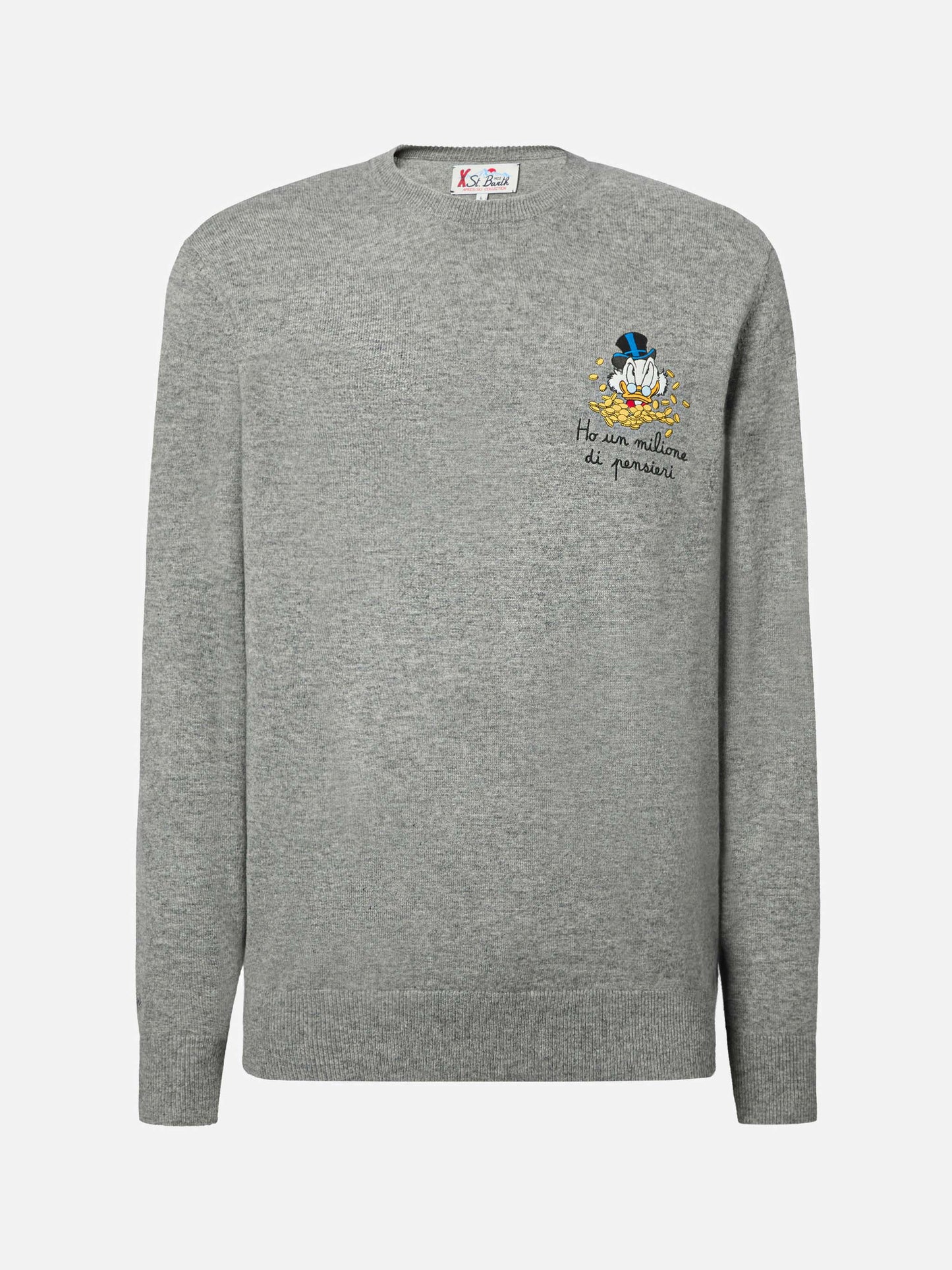 Crewneck sweater Heron Light with Uncle Scrooge embroidery | DISNEY SPECIAL EDITION