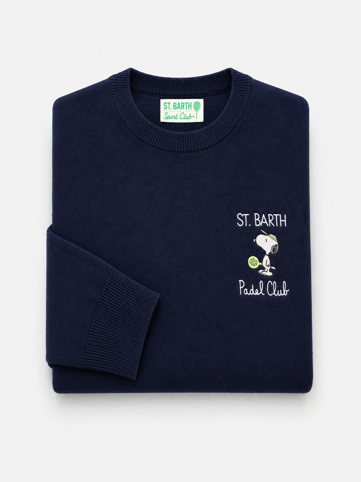 Pull col rond Heron Light avec broderie Snoopy padel club | PEANUTS SPECIAL EDITION 