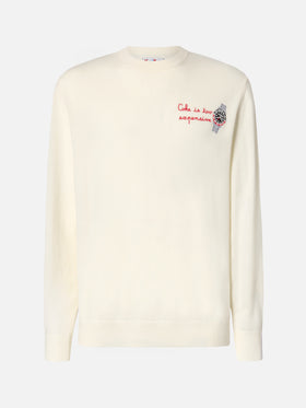 Crewneck sweater Heron Light with Coke is too expensive embroidery