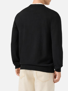 Rundhalspullover Heron Light mit A Capodanno siamo dai Fürstenberg! Stickerei | VACANZE DI NATALE SONDERAUSGABE