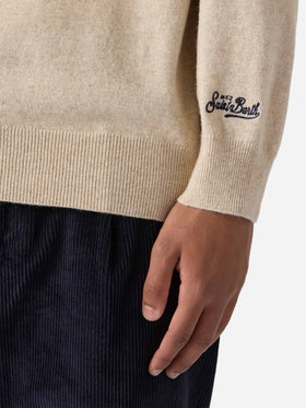 Maglione a girocollo Heron Light con ricamo La cugina del tortellino, la Gnocca! | VACANZE DI NATALE SPECIAL EDITION