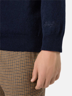 Rundhalspullover Heron Light mit Negare, negare sempre! Stickerei | VACANZE DI NATALE SONDERAUSGABE